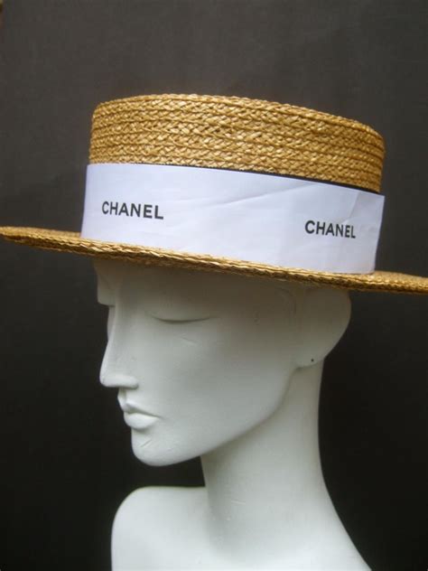 chanel raffia hat